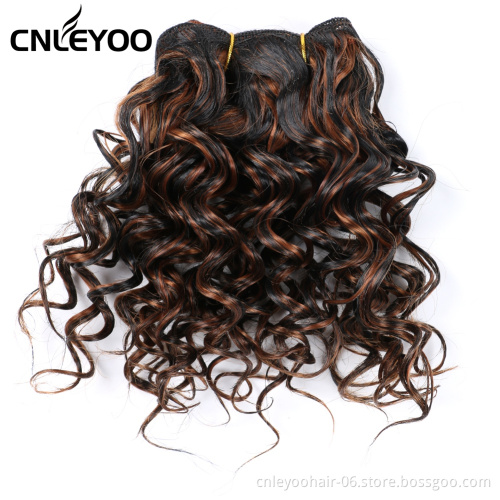 8 inches stylish products quality original multi color Brazilian curly synthetic fiber short hair wig